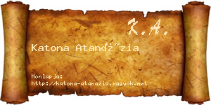 Katona Atanázia névjegykártya